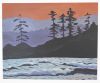 Picture of 'PNW Blues',  Original Acrylic Painting / Print on Canvas, 30" x 24" x .75"