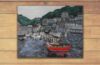 Picture of 'Fishing Town',  Original Acrylic Painting / Print on Canvas, 30" x 20" x .75"