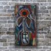 Picture of 'Ballard Market Sunflower',  Original Acrylic Painting / Print on Canvas, 18" x 36" x .75"