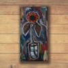 Picture of 'Ballard Market Sunflower',  Original Acrylic Painting / Print on Canvas, 18" x 36" x .75"