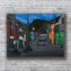 Picture of 'Colombia Night Street',  Original Acrylic Painting / Print on Canvas, 24" x 18" x .75"