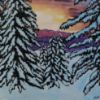 Picture of 'First Snowfall', Original Acrylic Painting / Print on Canvas, 36" x 24" x .75"