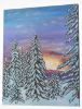 Picture of 'First Snowfall', Original Acrylic Painting / Print on Canvas, 36" x 24" x .75"