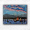 Picture of 'Sailboats at Sunset',  Print on Canvas, 36" x 29" x .75"