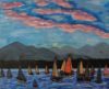 Picture of 'Sailboats at Sunset',  Print on Canvas, 36" x 29" x .75"